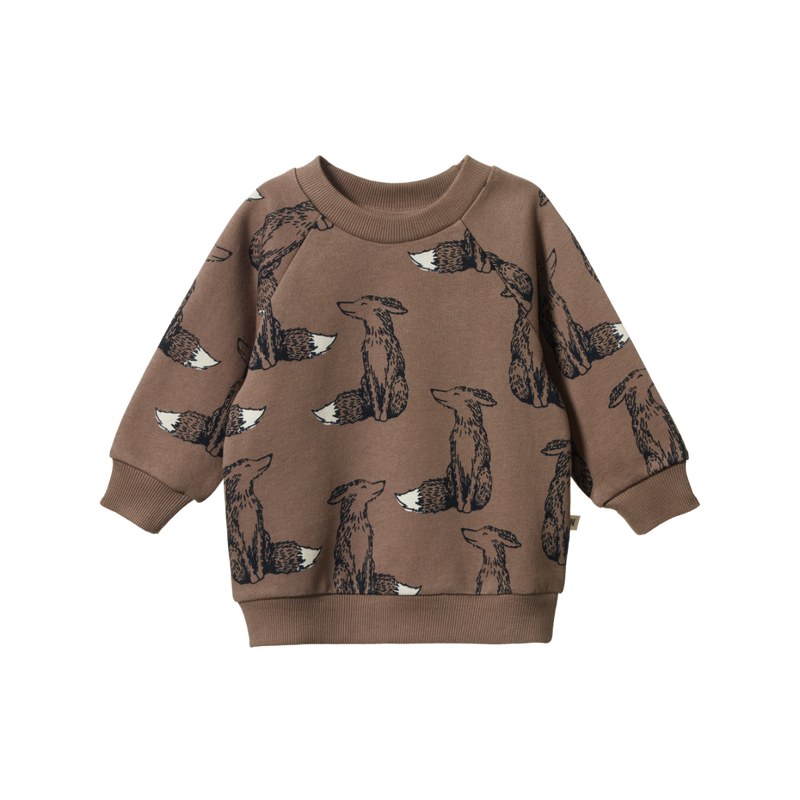 NATURE BABY EMERSON SWEATER FOXY CUB PRINT