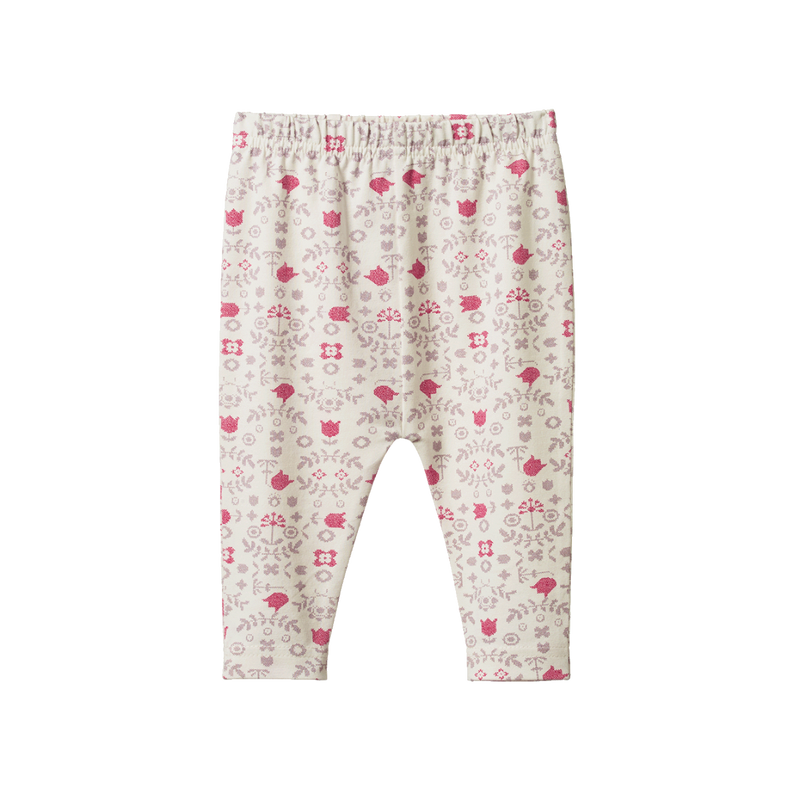 NATURE BABY LEGGINGS CROSS STITCH POSEY