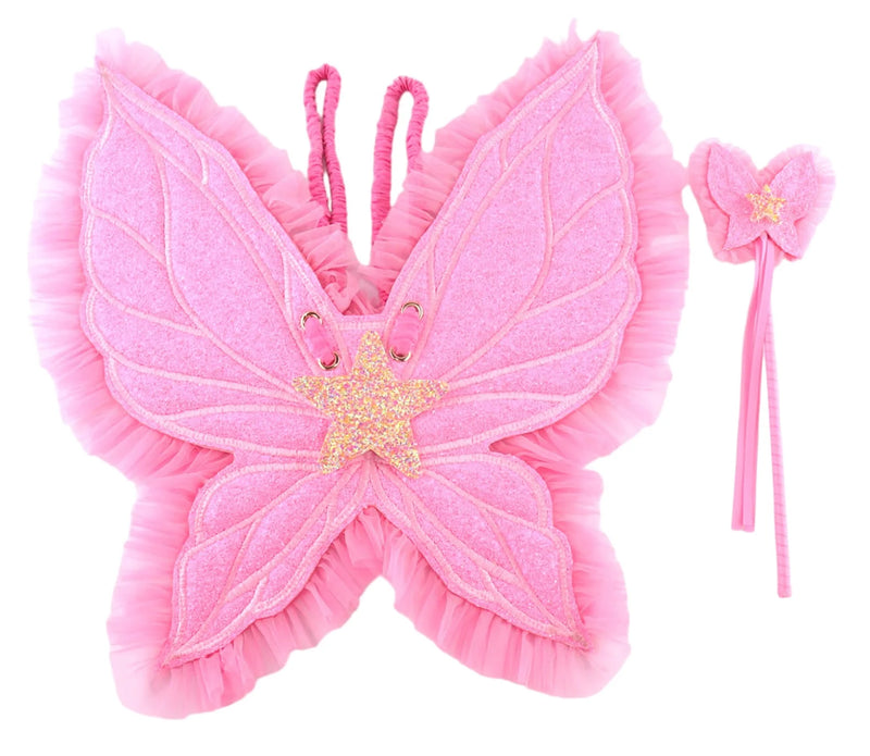 THREE TOTS BARBIE INSPIRED REVERSIBLE GLITTER FAIRY WINGS