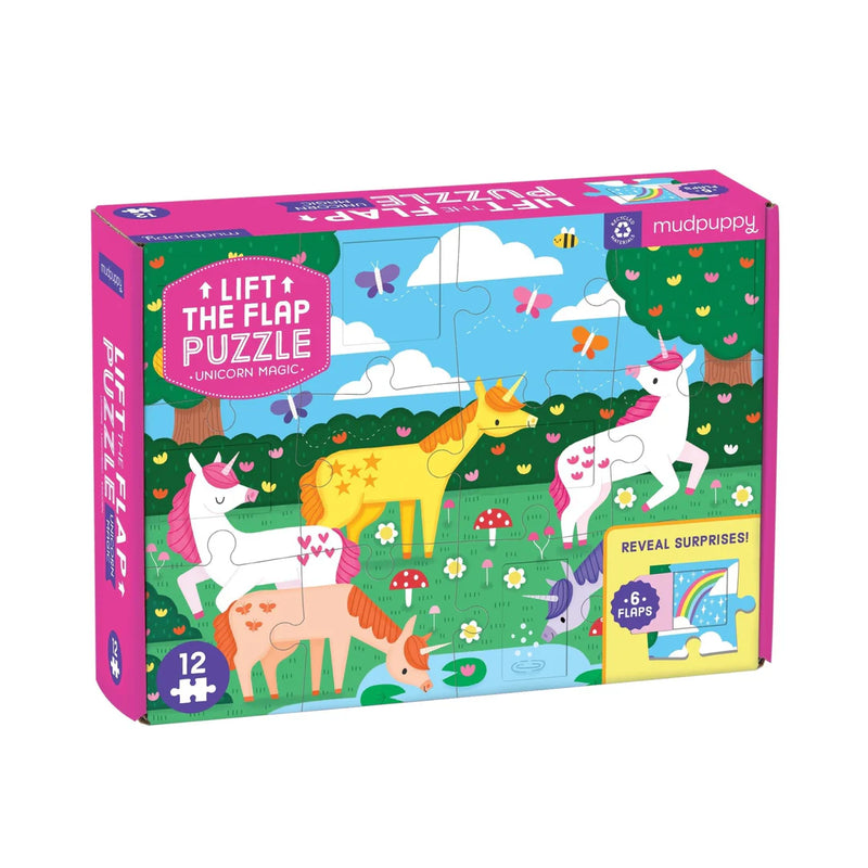 LIFT FLAP 12PC PUZZLE UNICORN