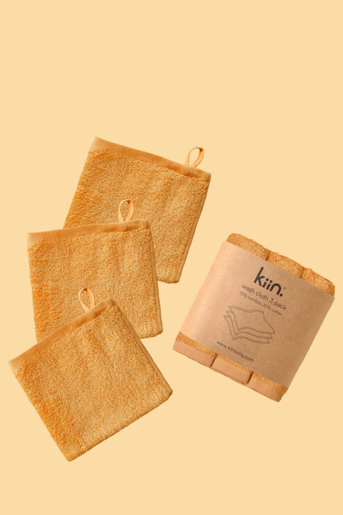 KIIN BABY WASH CLOTHS CARAMEL