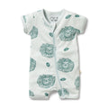 WILSON & FRENCHY LITTLE LION POINTELLE BOYLEG ZIPSUIT