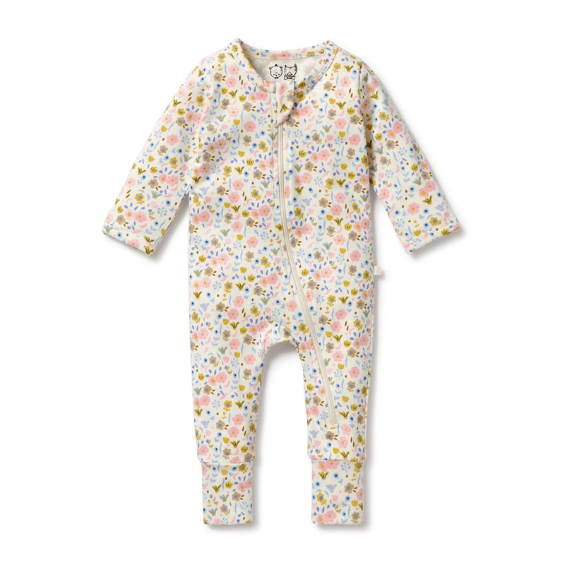 WILSON & FRENCHY AVA FLORAL ORGANIC ZIPSUIT