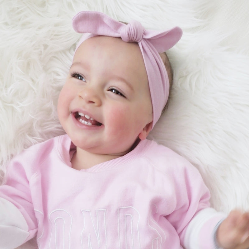 BABY TOPKNOT HEADBAND LILAC