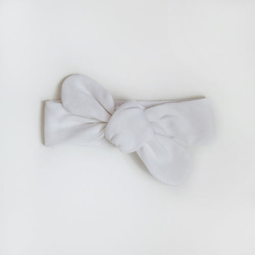 BABY TOPKNOT HEADBAND MILK RIBBED