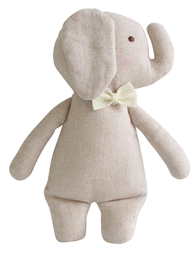 LINEN MINI RATTLE ELEPHANT